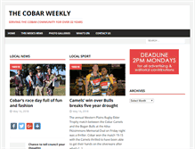 Tablet Screenshot of cobarweekly.com.au